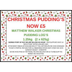 Christmas Pudding Log (Loaf) by Matthew Walker 1.25kg